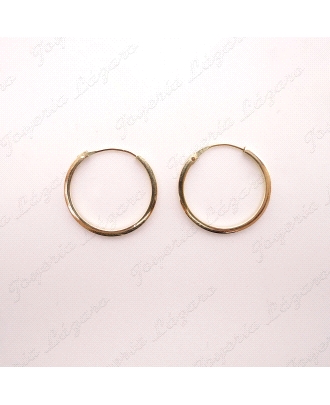 PEND. AROS ORO 18 KTS TUBO 1.5X20MM                                                                 