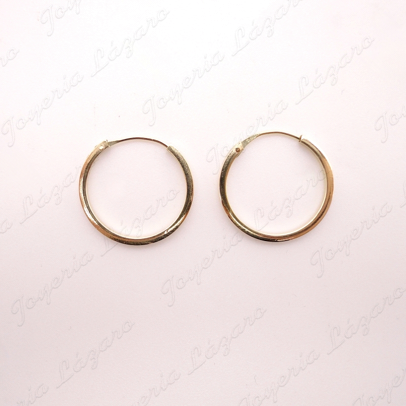 PEND. AROS ORO 18 KTS TUBO 1.5X20MM                                                                 