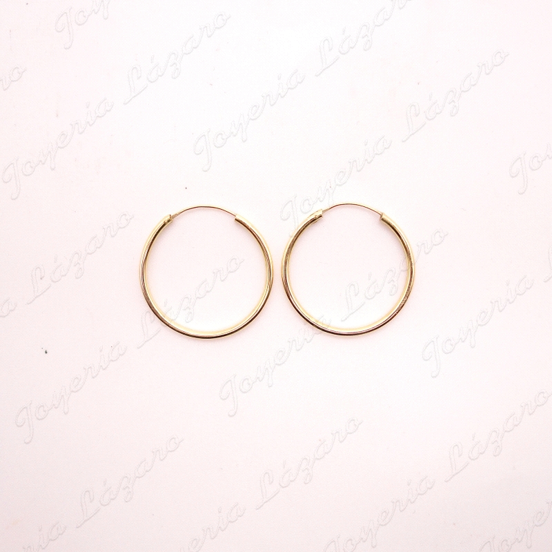 PEND. AROS ORO 18 KTS TABLA 1.5MMX15MM INT.                                                         