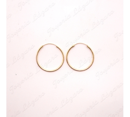 PEND. AROS ORO 18 KTS TABLA 1.5MMX15MM INT.                                                         