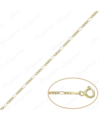 CADENA 50 CM. PLATA CHAPADA ORO 3X1 2MM                                                             