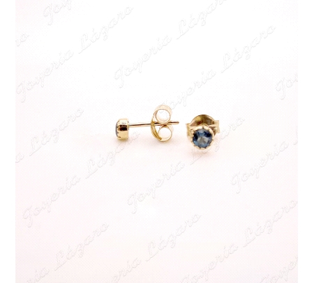 PEND. ORO 18 KTS TOPACIO AZUL BOCELADO C. PRES.