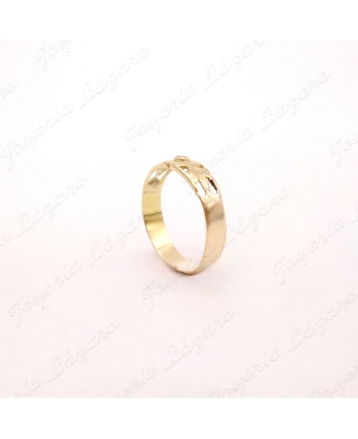 SORTIJA ORO 18KT OCASION FLOR CIRCO PETALOS CALADOS                   