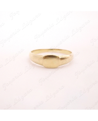 SORTIJA ORO 18KT OCASION SELLO CADETE RECTANGULAR