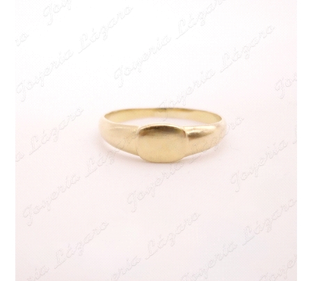 SORTIJA ORO 18KT OCASION SELLO CADETE RECTANGULAR