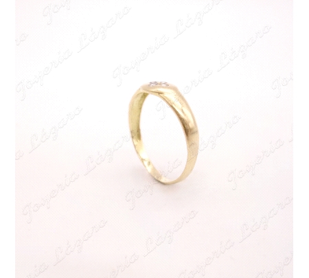 SORTIJA ORO 18KT OCASION CABEZA OVALO 4CIRCOS.                                                      