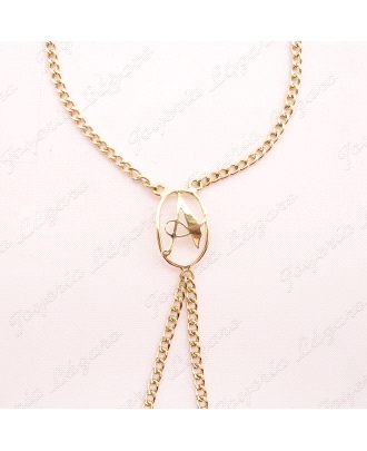 PULSERA ROMANA ORO 18KT OCASION CADENA BARBADA CON LETRA A                                          