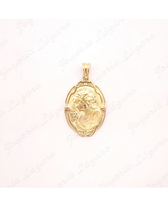 MEDALLA ORO 18KT OCASION TIPO CAMAFEO SRA.                                                          