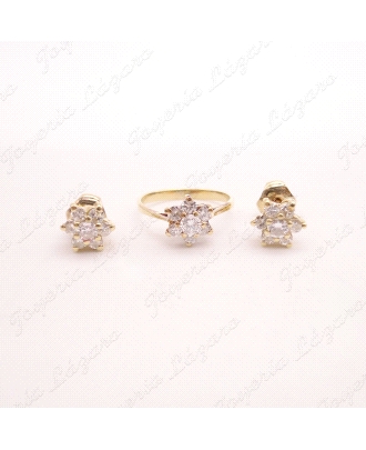 JUEGOS ORO 18KT OCASION ROSETON CIRCO GARRAS PEND. PRES. +SORT                                      