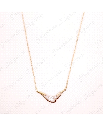 GARGANTILLA ORO 18KT OCASION SINGAPUR+MOTIVO ROSETON CIRCO+CALADOS                                  
