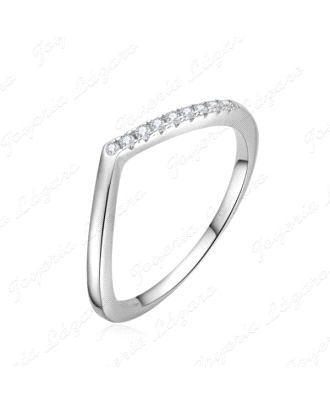 SORTIJA PLATA FORMA PICO MITAD MICROENGASTE                                                         