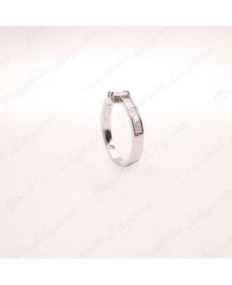 SORTIJA PLATA CINTO CINCONITAS BAGUET +CENTRO PIEDRA VERDE AGUA