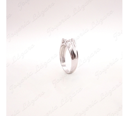 SORTIJA PLATA SOLITARIO ENGASTE GARRAS