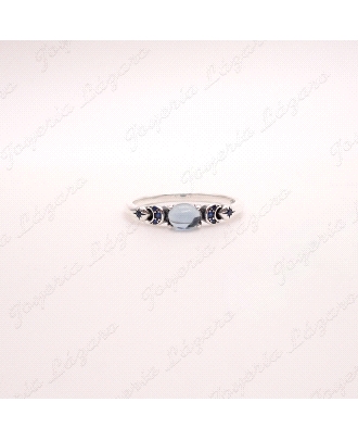 SORTIJA PLATA LUNAS PIEDRA COLOR LUNA