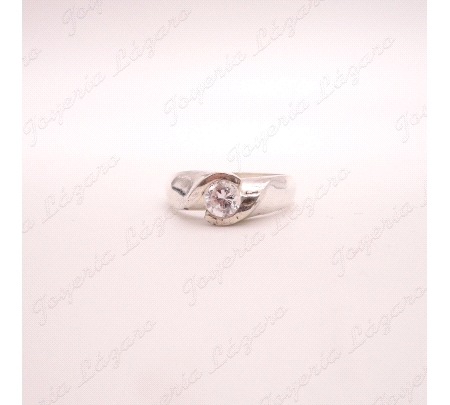 SORTIJA PLATA ENGASTE ENVOLVENTE