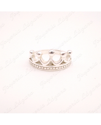 SORTIJA PLATA CORONA LISA