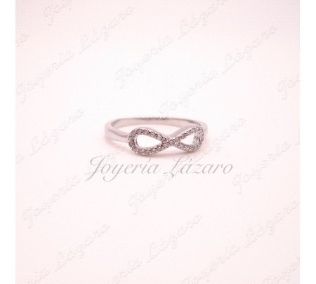SORTIJA PLATA INFINITO CIRCONITAS