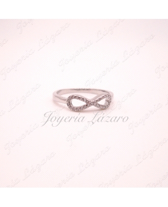 SORTIJA PLATA INFINITO CIRCONITAS                                     