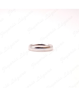 ALIANZA PLATA  1/2 CAÑA 4MM CONFORT                                   