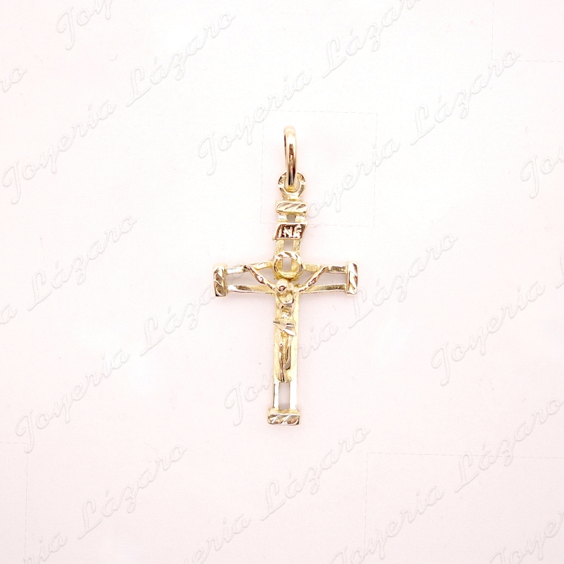 CRUZ ORO 18KT OCASION ESTRUCTURA CUADRADA+CRISTO 19X34                                              