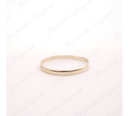 ALIANZA ORO 18KT OCASION 2.5MM 1/2 CAÑA                                                             