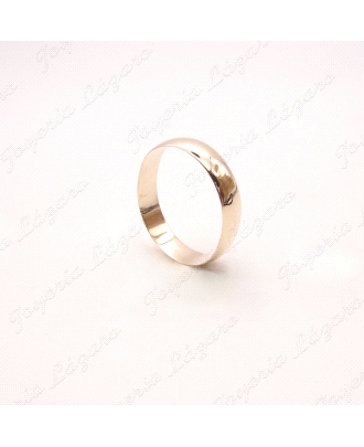 ALIANZA ORO 18KT OCASION 1/2 CAÑA 5MM                                 