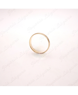 ALIANZA ORO 18KT OCASION 4MM 1/2 CAÑA BANDA CENTOR ANTES BL           