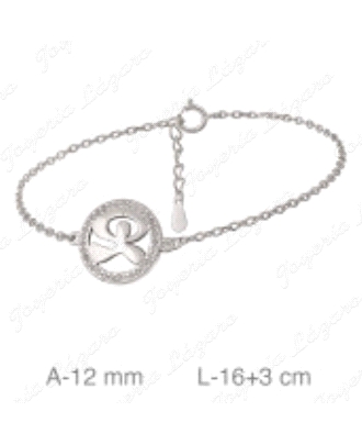 PULSERA PLATA CADENA CIRCULO INDALO CIRCONITAS                                                      