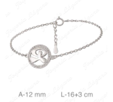 PULSERA PLATA CADENA CIRCULO INDALO CIRCONITAS