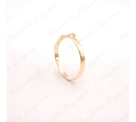 SORTIJA ORO 18KT OCASION 2 CIRCOS DISEÑO 2 BANDAS                                                   