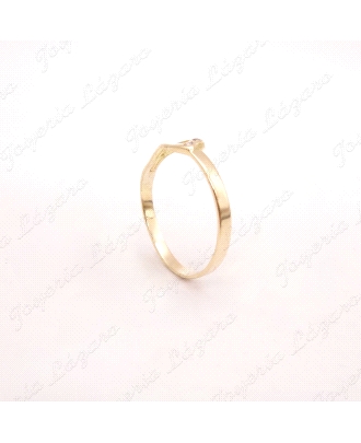 SORTIJA ORO 18KT OCASION 2 CIRCOS DISEÑO 2 BANDAS                     