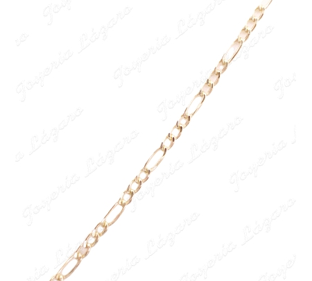 CADENA 45 CM. ORO 18 KTS 3X1 HUECA 1.5MM