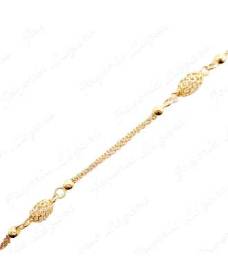 GARGANTILLA ORO 18KT OCASION BOLAS+JAULAS CALADAS                                                   
