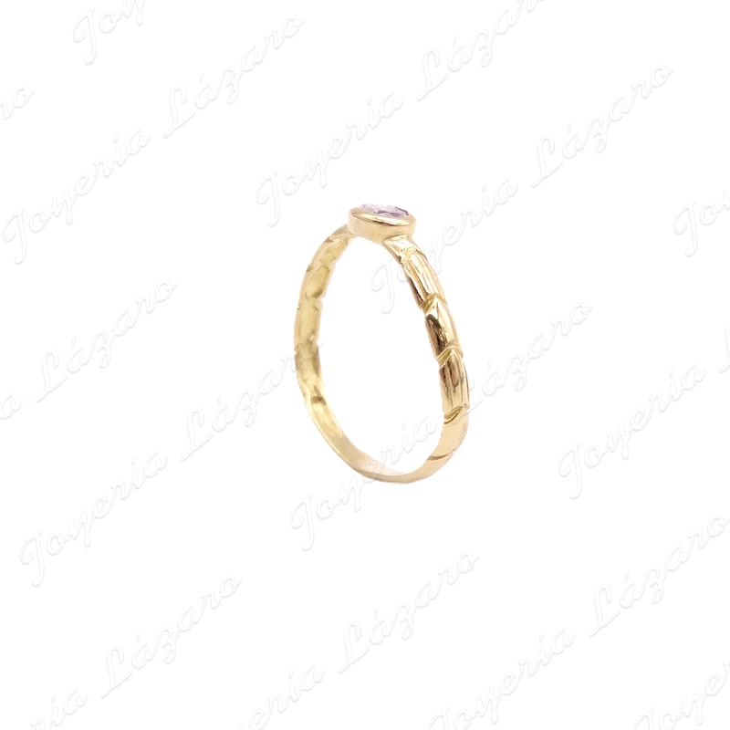 SORTIJA ORO 18KT OCASION  SOLITARIO AMATISTA OVAL                                                   