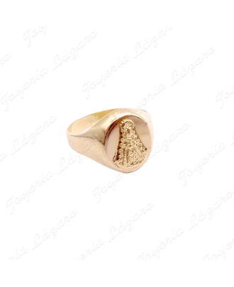 SORTIJA ORO 18KT OCASION SELLO VIRGEN DEL ROCIO EN RELIEVE            