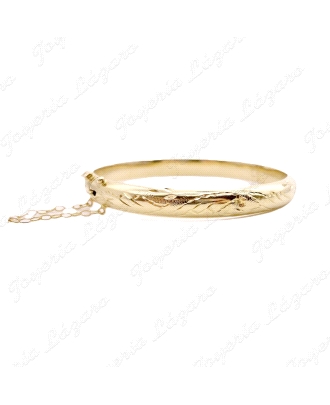 PULSERA 1/2 CAÑA ORO 18KT OCASION 7.5mm+CAD. SEGURIDAD                                              