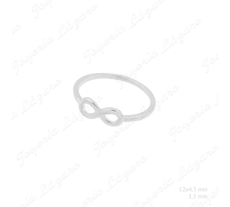 SORTIJA PLATA INFINITO LISO