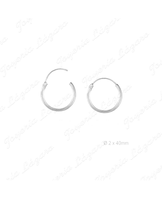 PEND. AROS PLATA TUBO LISO 2X40MM                                                                   