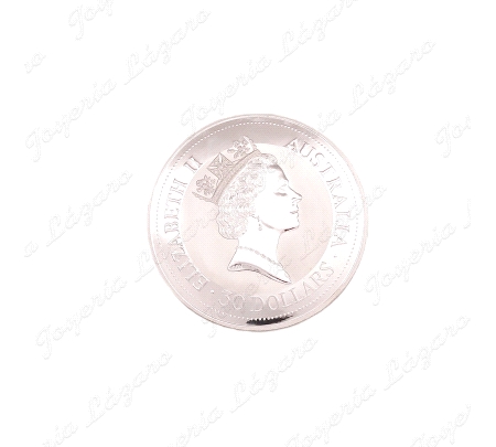 LINGOTE MONEDA PLATA 999 30 DOLLARS KOOKABURRA 1992                                                 