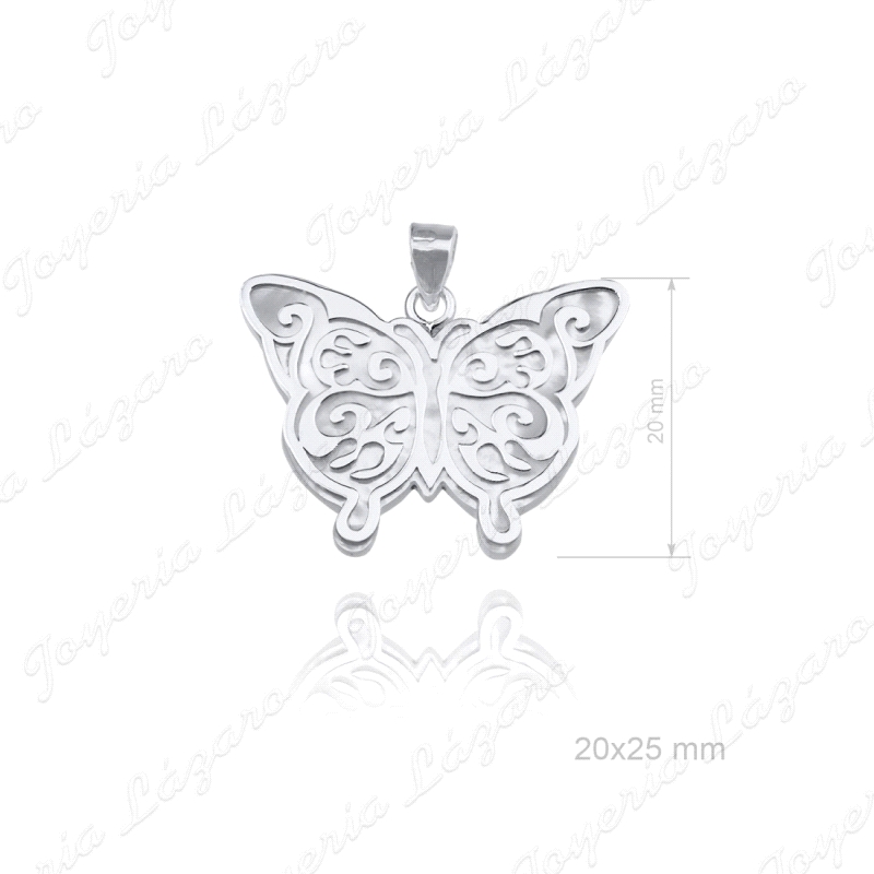 COLGANTE PLATA MARIPOSA NACAR                                                                       