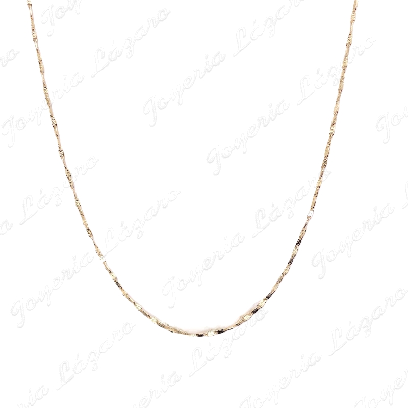 CADENA 50 CM. ORO 18KT OCASION ITAIANA TRAVERTINO                                                   