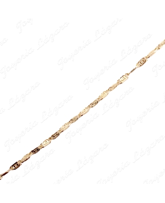 CADENA 50 CM. ORO 18KT OCASION ITAIANA TRAVERTINO                                                   