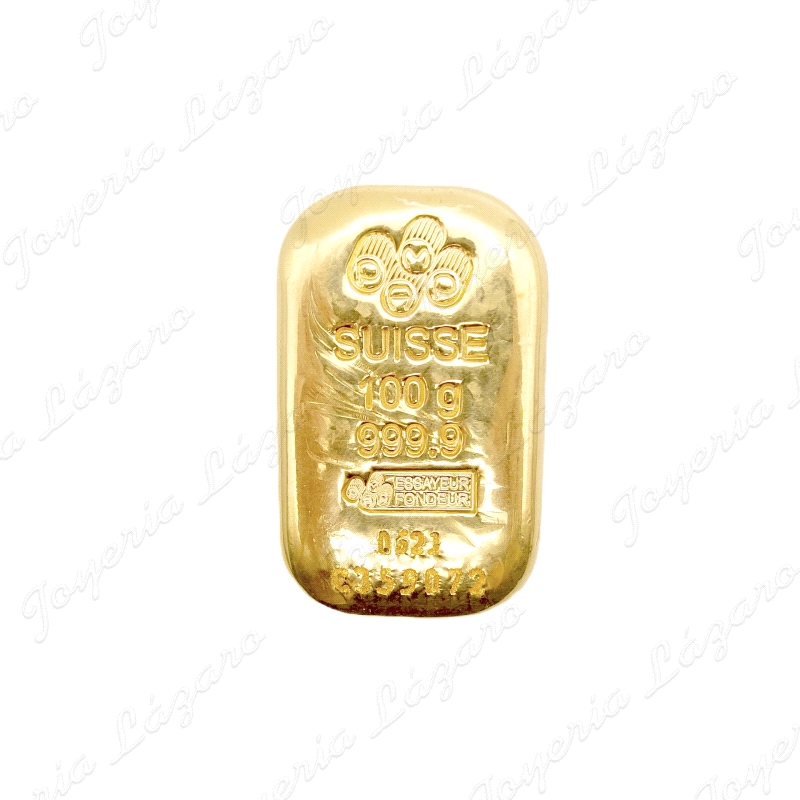 LINGOTE ORO ORO 24 KTS 100gr SUISSE C359072                                                         