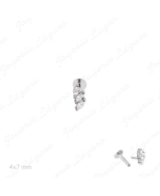 PIERCING PLATA 3 CIRCOS MARQUESA                                                                    