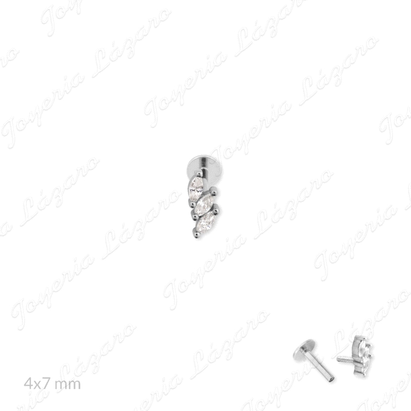 PIERCING PLATA 3 CIRCOS MARQUESA                                                                    
