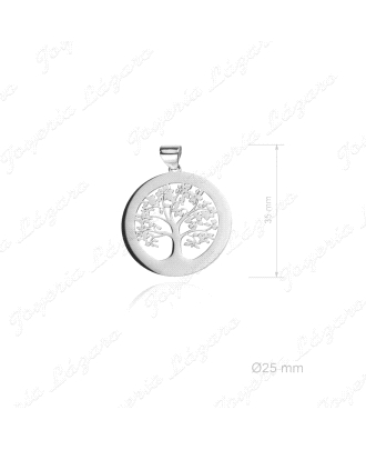 COLGANTE PLATA ARBOL VIDA CALADO 25MM DIAMETRO                                                      