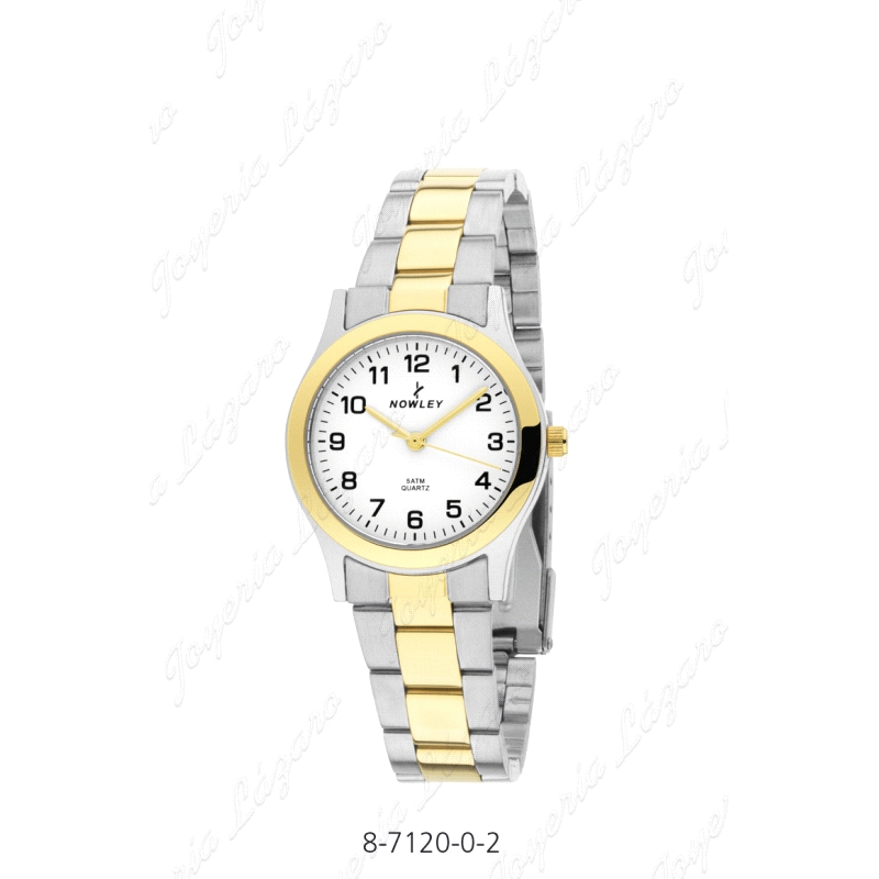 NOWLEY RELOJ BICOLOR ACERO SRA. ESF. BLANCA                                                         