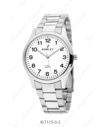 NOWLEY RELOJ CLASSIC ACERO ESFERA BLANCA                                                            