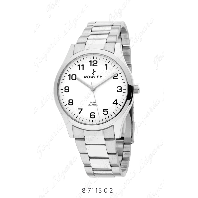 NOWLEY RELOJ CLASSIC ACERO ESFERA BLANCA                                                            