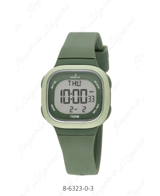 NOWLEY RELOJ DIGITAL CUADRADO VERDE                                                                 